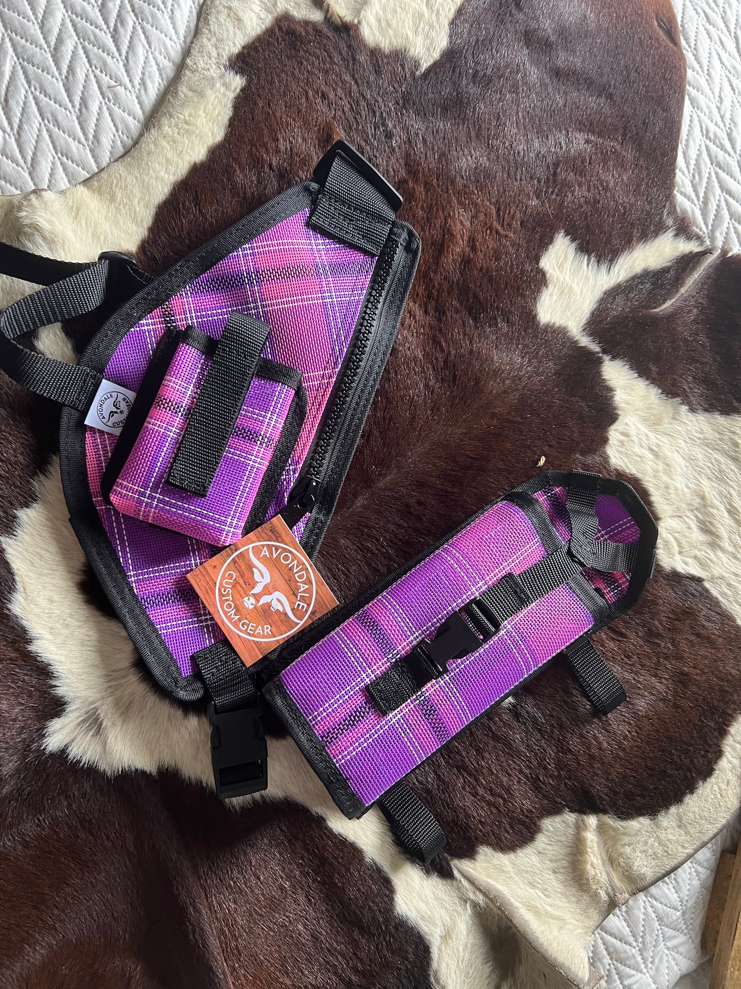Single shoulder UHF pouch & MESH bottle holster set
