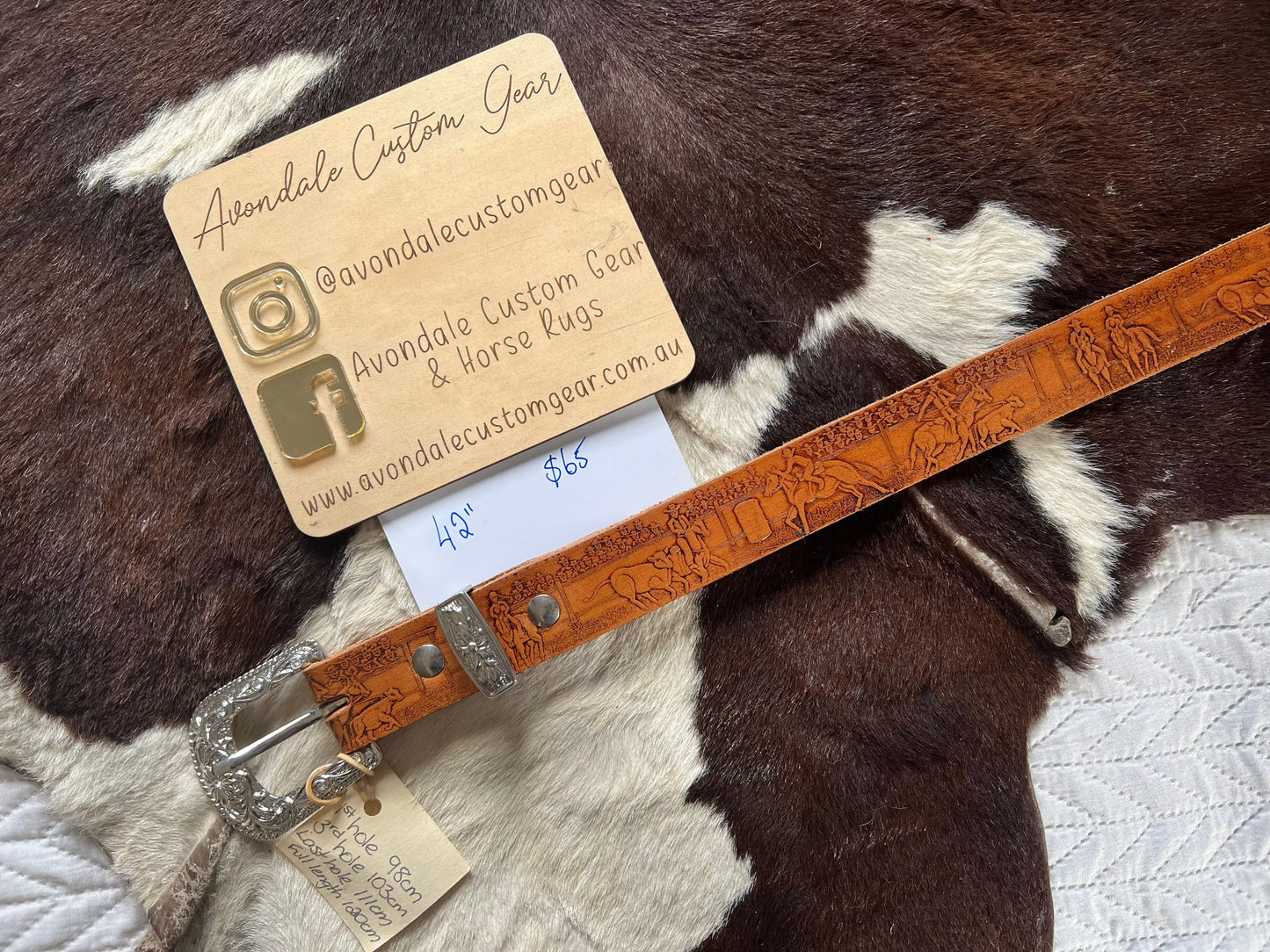 Roping Leather Belt