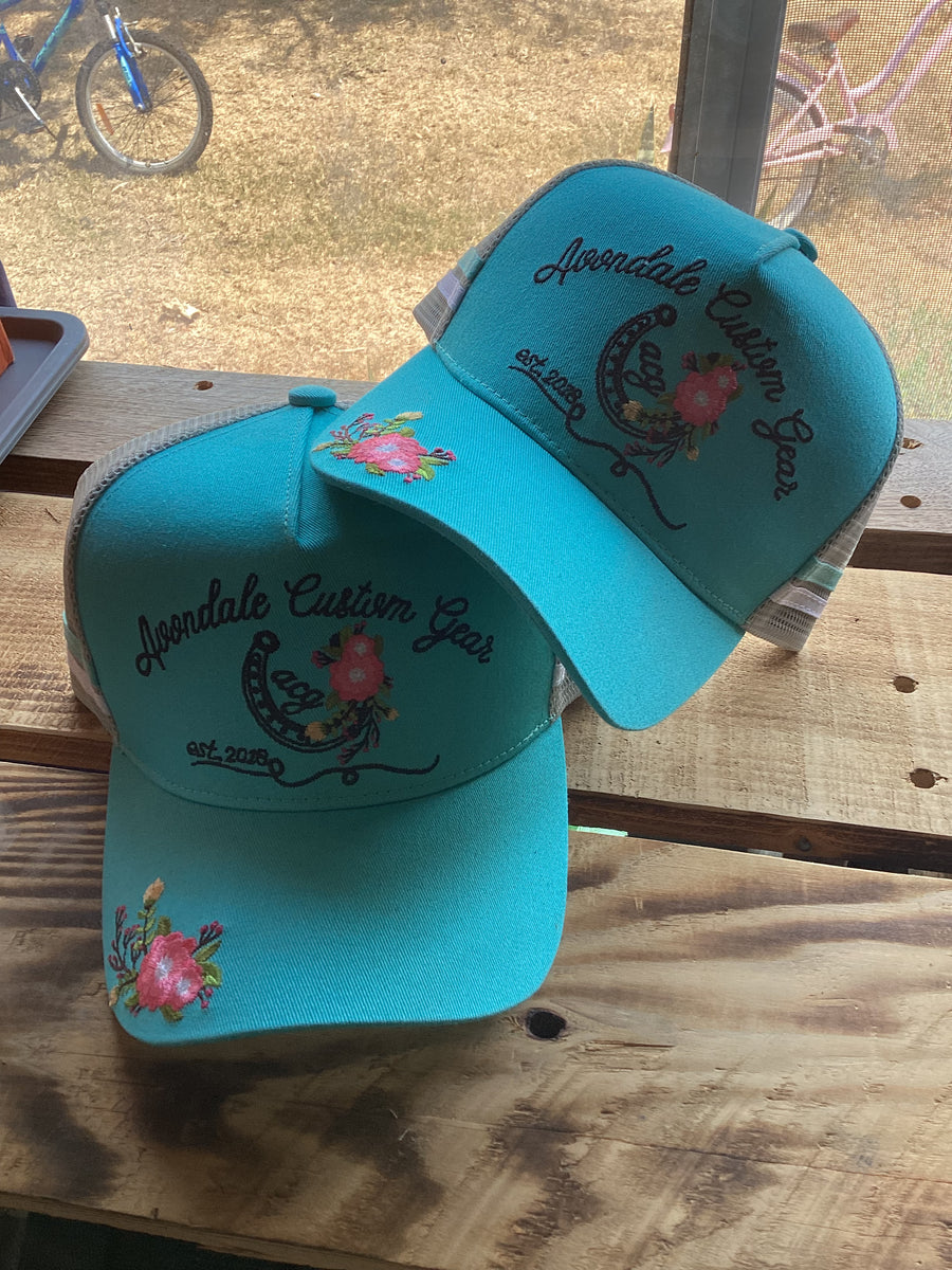 Teal Blossom Caps – Avondale Custom Gear