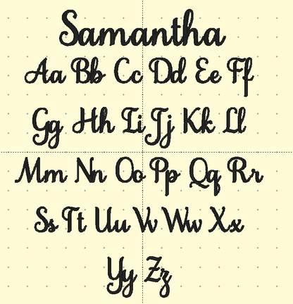 Embroidery Fonts - SELECT YOUR FONT HERE